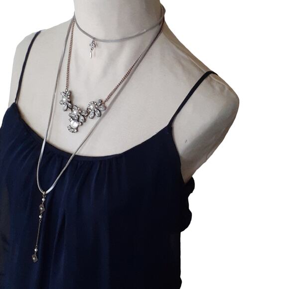 Necklace Layered Suede Charms, Beads Modern Long Length Bohemian Gyspy Elegant - Picture 2 of 11